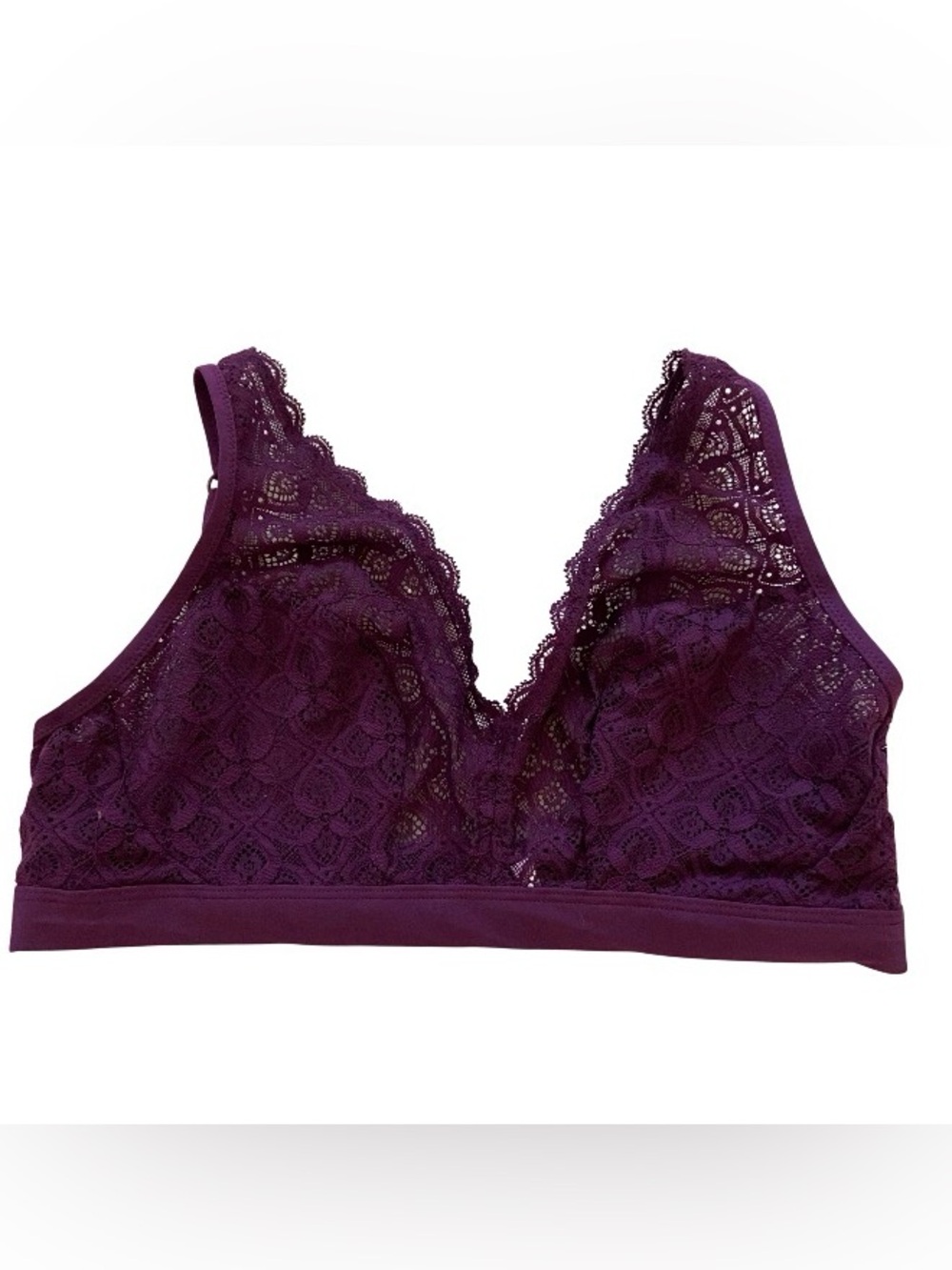 Intimissimi Lara lace Triangle Women's Lace Bra in Deep Plum size 38C